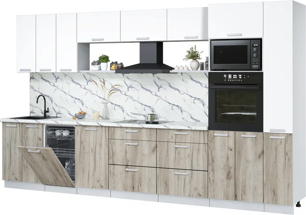 Кухонный гарнитур Интерлиния Мила Лайт 3.6-ПМ3  - фото