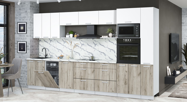 Кухонный гарнитур Интерлиния Мила Лайт 3.6-ПМ3 