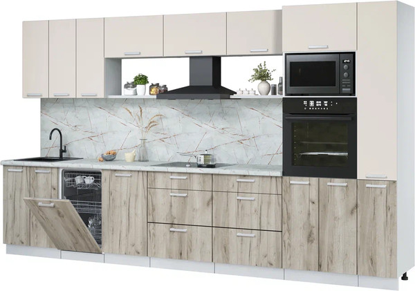 Кухонный гарнитур Интерлиния Мила Лайт 3.6-ПМ3  - фото