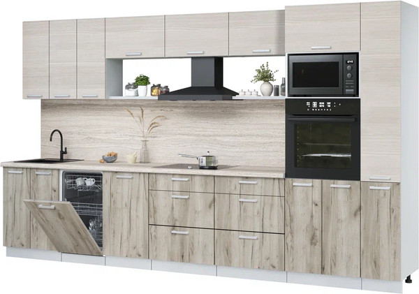 Кухонный гарнитур Интерлиния Мила Лайт 3.6-ПМ3  - фото