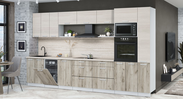 Кухонный гарнитур Интерлиния Мила Лайт 3.6-ПМ3 