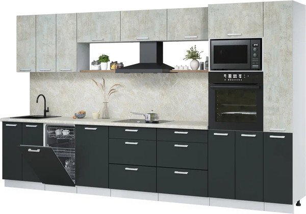 Кухонный гарнитур Интерлиния Мила Лайт 3.6-ПМ3 - фото