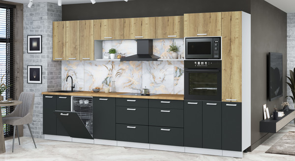 Кухонный гарнитур Интерлиния Мила Лайт 3.6-ПМ3