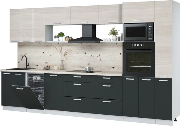 Кухонный гарнитур Интерлиния Мила Лайт 3.6-ПМ3  - фото