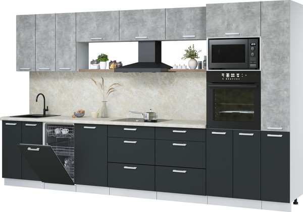 Кухонный гарнитур Интерлиния Мила Лайт 3.6-ПМ3  - фото