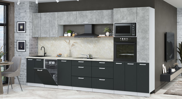 Кухонный гарнитур Интерлиния Мила Лайт 3.6-ПМ3 