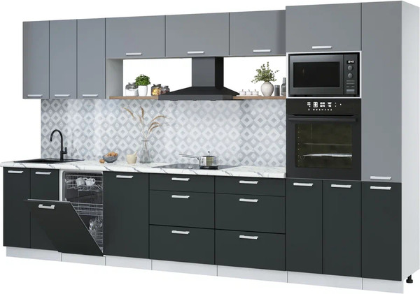 Кухонный гарнитур Интерлиния Мила Лайт 3.6-ПМ3  - фото