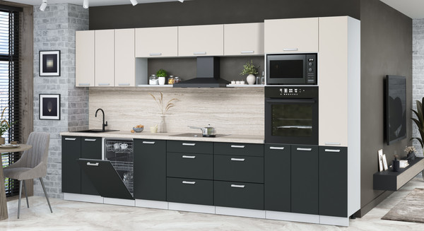 Кухонный гарнитур Интерлиния Мила Лайт 3.6-ПМ3 