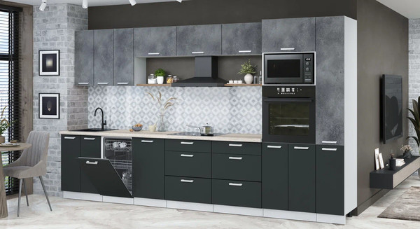 Кухонный гарнитур Интерлиния Мила Лайт 3.6-ПМ3 