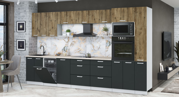 Кухонный гарнитур Интерлиния Мила Лайт 3.6-ПМ3 