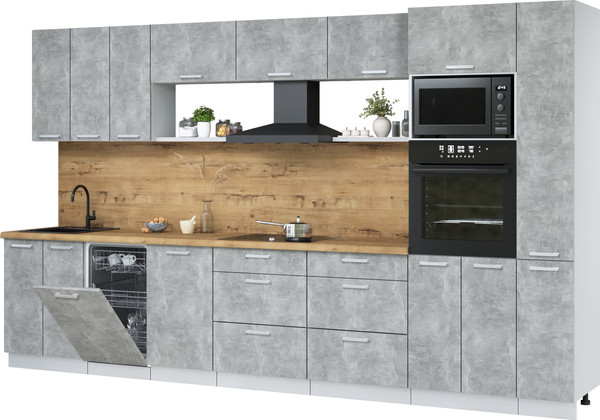 Кухонный гарнитур Интерлиния Мила Лайт 3.6-ПМ3  - фото