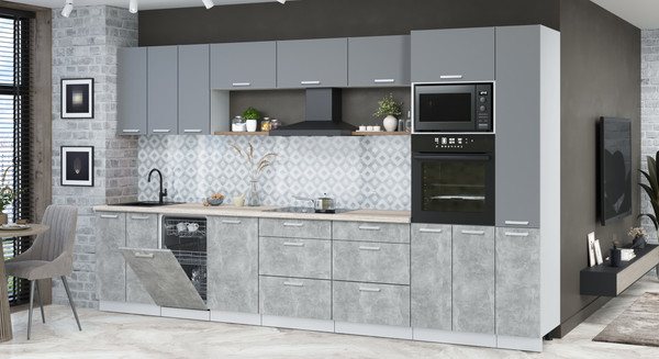 Кухонный гарнитур Интерлиния Мила Лайт 3.6-ПМ3 