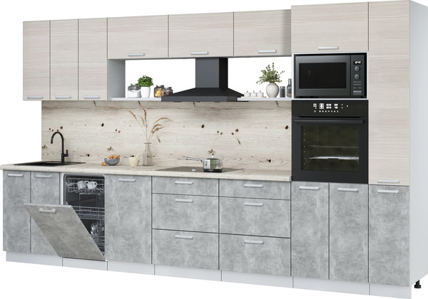 Кухонный гарнитур Интерлиния Мила Лайт 3.6-ПМ3  - фото