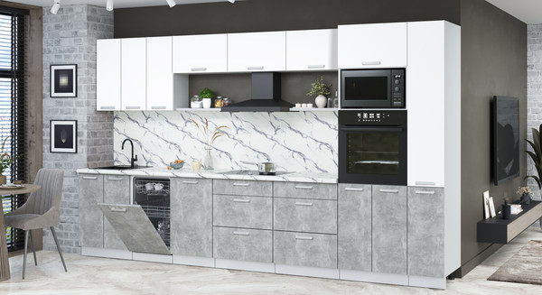 Кухонный гарнитур Интерлиния Мила Лайт 3.6-ПМ3 