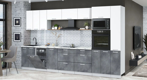 Кухонный гарнитур Интерлиния Мила Лайт 3.6-ПМ3 