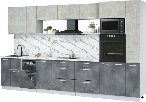 Кухонный гарнитур Интерлиния Мила Лайт 3.6-ПМ3  - фото