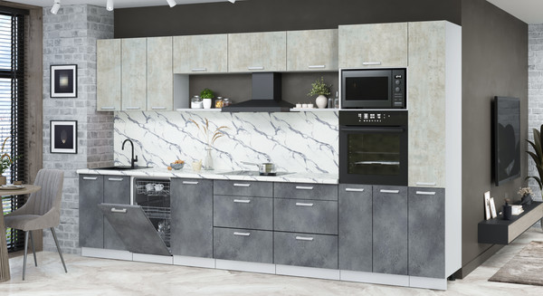 Кухонный гарнитур Интерлиния Мила Лайт 3.6-ПМ3 