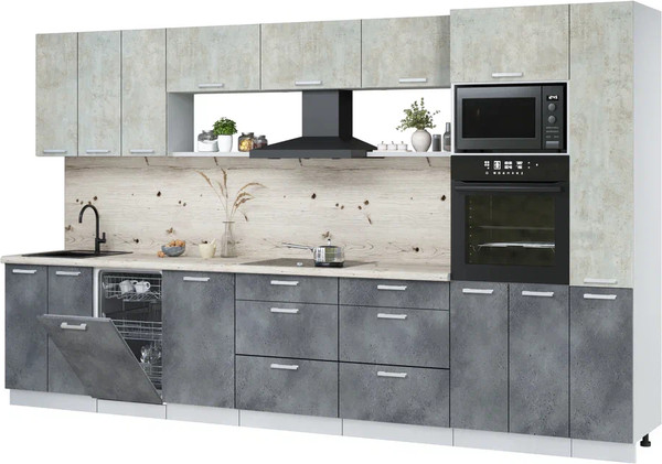 Кухонный гарнитур Интерлиния Мила Лайт 3.6-ПМ3  - фото