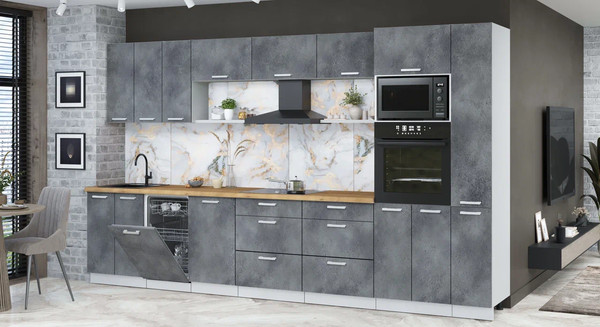 Кухонный гарнитур Интерлиния Мила Лайт 3.6-ПМ3