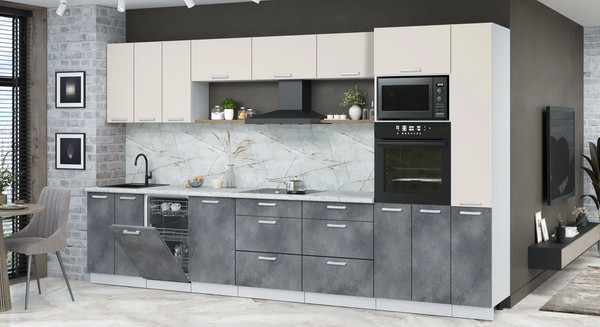 Кухонный гарнитур Интерлиния Мила Лайт 3.6-ПМ3 