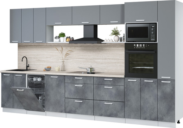 Кухонный гарнитур Интерлиния Мила Лайт 3.6-ПМ3  - фото