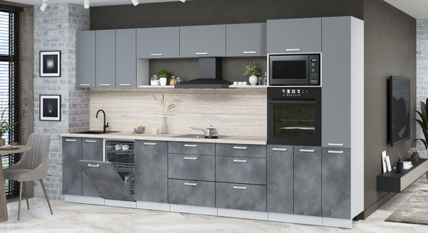 Кухонный гарнитур Интерлиния Мила Лайт 3.6-ПМ3 