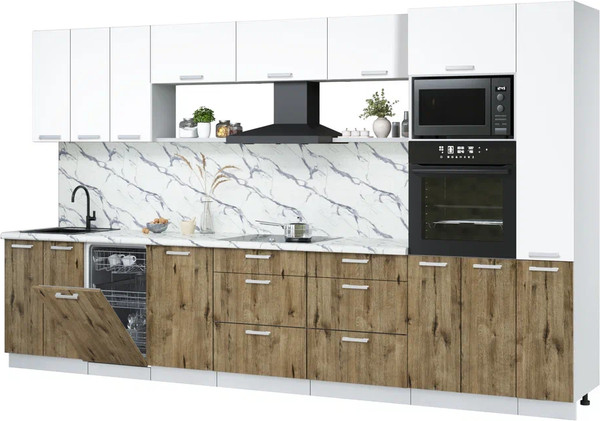 Кухонный гарнитур Интерлиния Мила Лайт 3.6-ПМ3  - фото