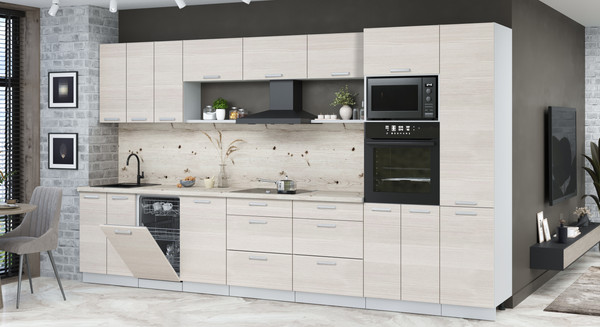 Кухонный гарнитур Интерлиния Мила Лайт 3.7-ПМ3 