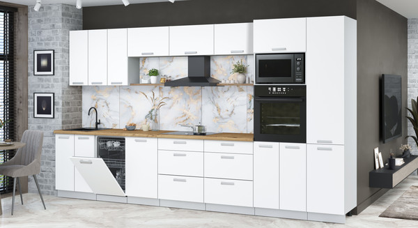 Кухонный гарнитур Интерлиния Мила Лайт 3.7-ПМ3