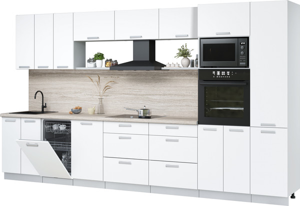 Кухонный гарнитур Интерлиния Мила Лайт 3.7-ПМ3 - фото