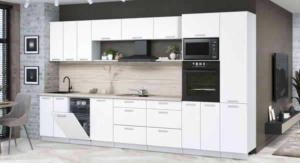 Кухонный гарнитур Интерлиния Мила Лайт 3.7-ПМ3