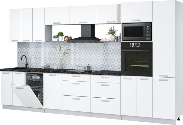 Кухонный гарнитур Интерлиния Мила Лайт 3.7-ПМ3  - фото