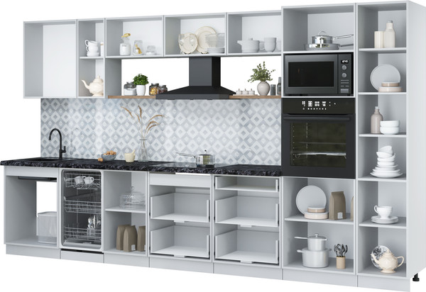 Кухонный гарнитур Интерлиния Мила Лайт 3.7-ПМ3 