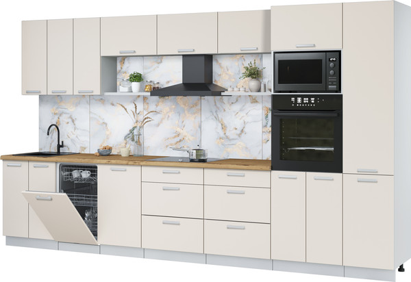 Кухонный гарнитур Интерлиния Мила Лайт 3.7-ПМ3  - фото