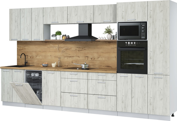 Кухонный гарнитур Интерлиния Мила Лайт 3.7-ПМ3  - фото