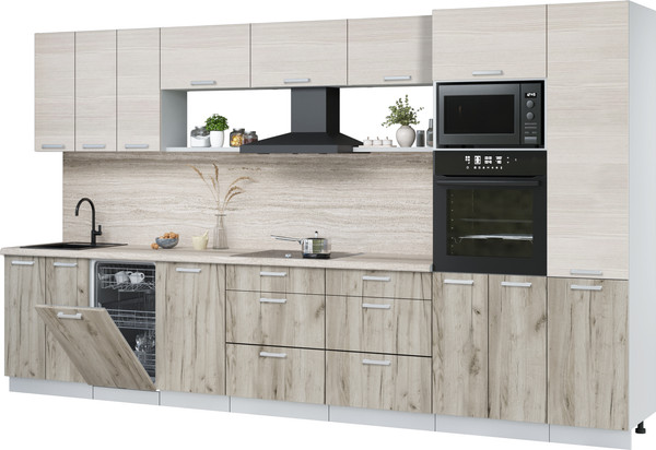 Кухонный гарнитур Интерлиния Мила Лайт 3.7-ПМ3  - фото