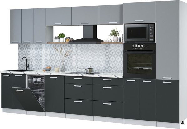 Кухонный гарнитур Интерлиния Мила Лайт 3.7-ПМ3 - фото