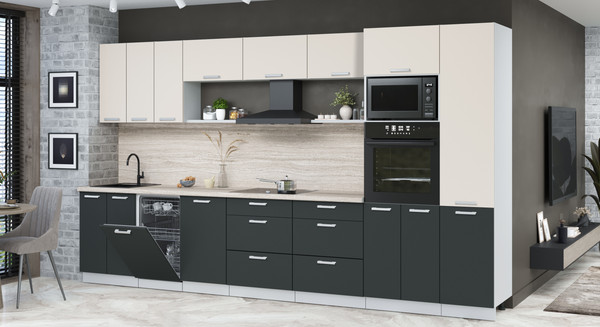 Кухонный гарнитур Интерлиния Мила Лайт 3.7-ПМ3 