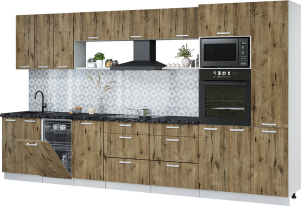 Кухонный гарнитур Интерлиния Мила Лайт 3.7-ПМ3 - фото