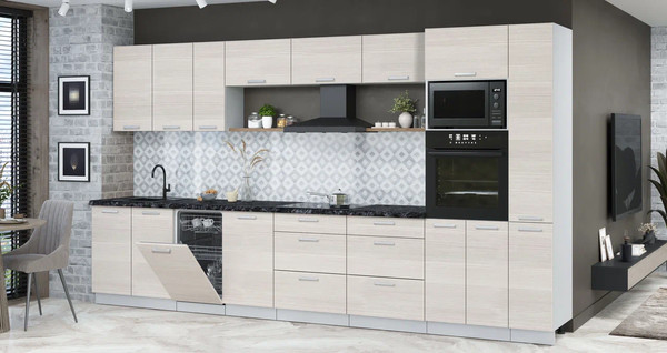 Кухонный гарнитур Интерлиния Мила Лайт 3.8-ПМ3