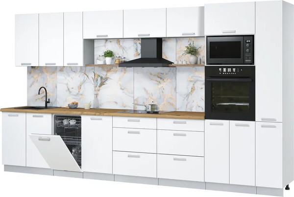 Кухонный гарнитур Интерлиния Мила Лайт 3.8-ПМ3 - фото