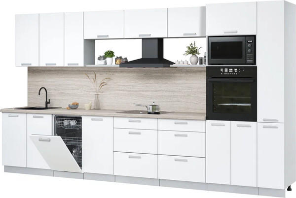 Кухонный гарнитур Интерлиния Мила Лайт 3.8-ПМ3 - фото