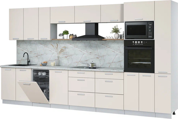 Кухонный гарнитур Интерлиния Мила Лайт 3.8-ПМ3 - фото