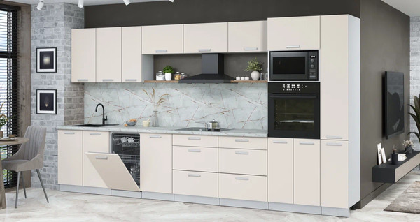 Кухонный гарнитур Интерлиния Мила Лайт 3.8-ПМ3