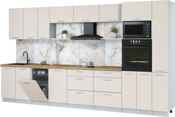 Кухонный гарнитур Интерлиния Мила Лайт 3.8-ПМ3 - фото