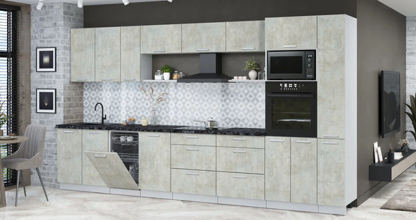 Кухонный гарнитур Интерлиния Мила Лайт 3.8-ПМ3