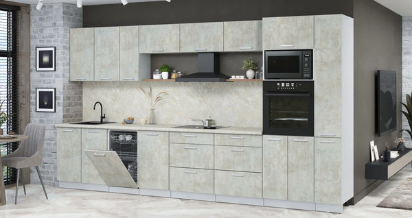 Кухонный гарнитур Интерлиния Мила Лайт 3.8-ПМ3