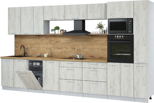 Кухонный гарнитур Интерлиния Мила Лайт 3.8-ПМ3 - фото