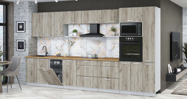 Кухонный гарнитур Интерлиния Мила Лайт 3.8-ПМ3