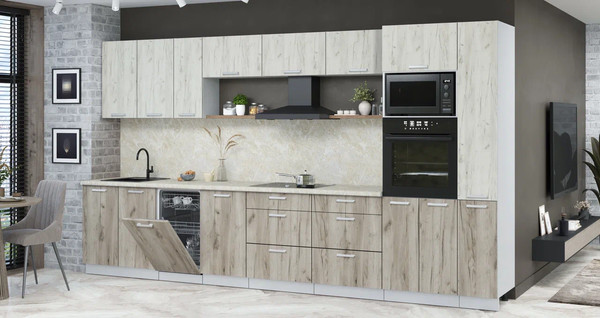 Кухонный гарнитур Интерлиния Мила Лайт 3.8-ПМ3